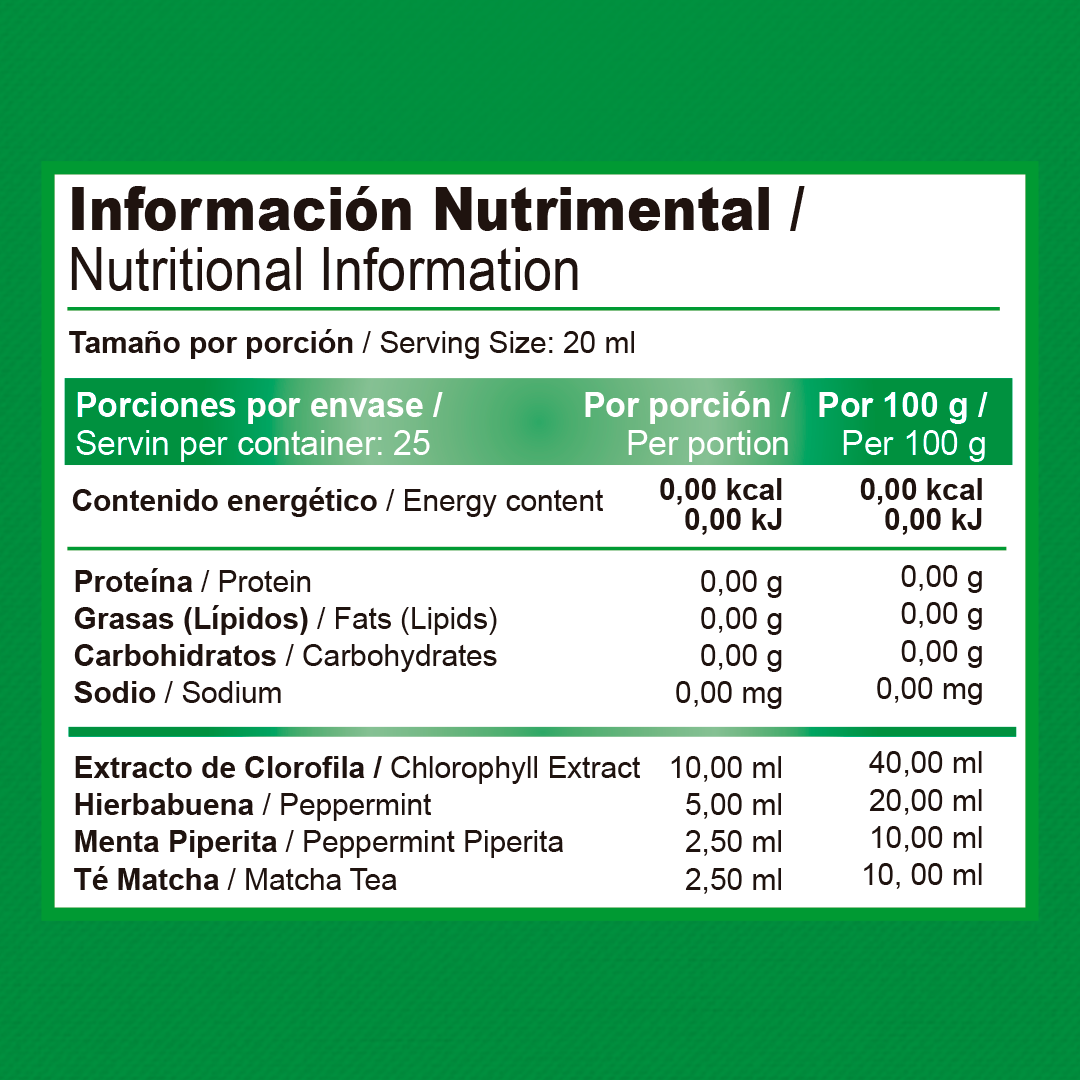 CLOROFILA LIQUIDA | ZENNATURA 500MG