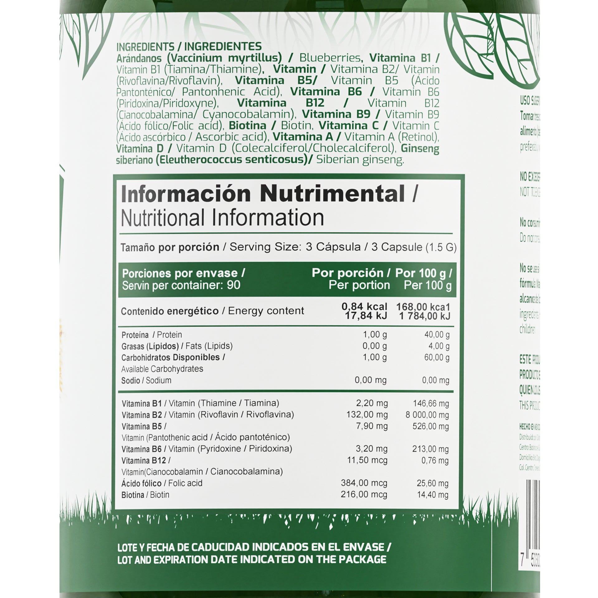 COMPLEJO B Y GINSENG | ZENNATURA 500MG