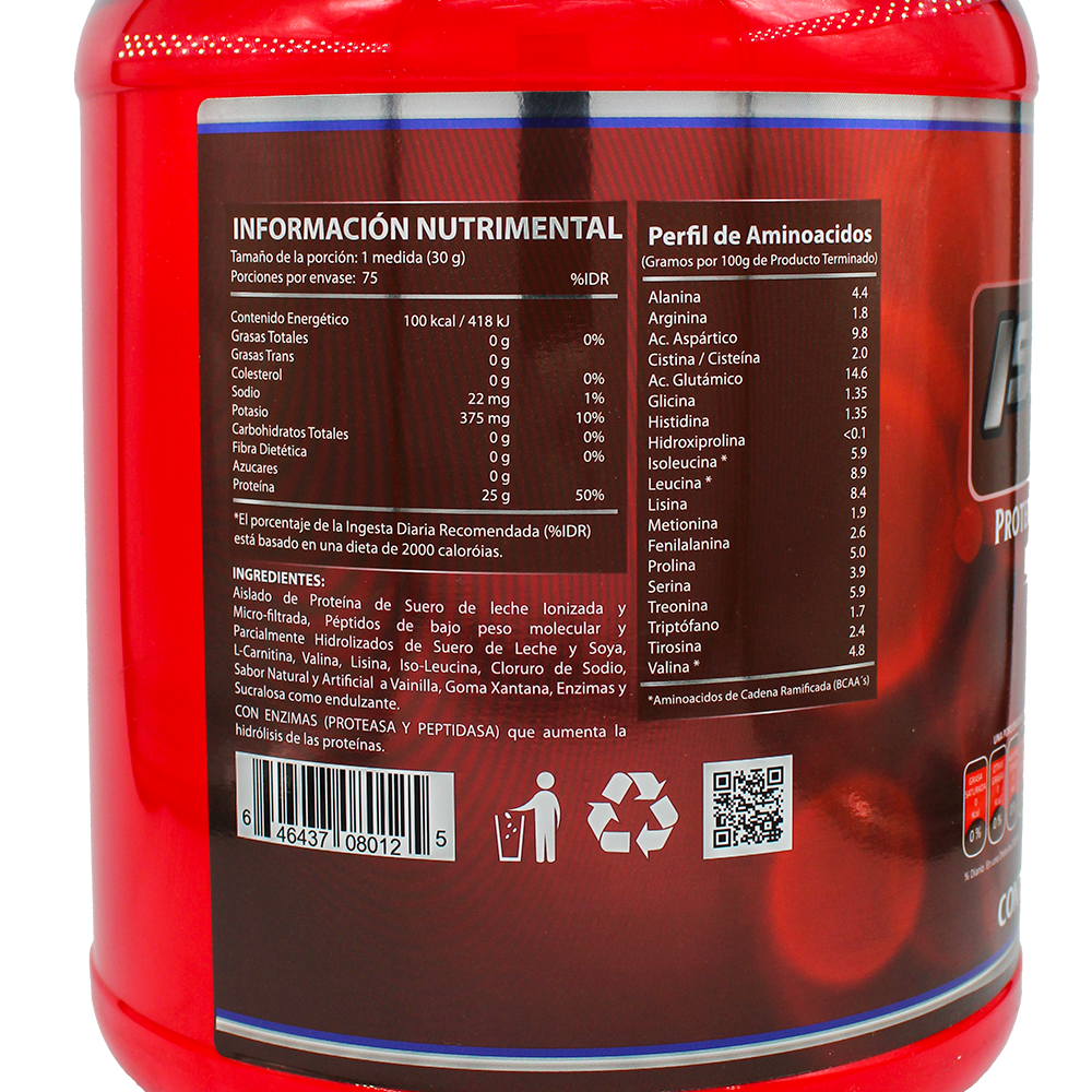 PROTEINA AISLADA DE SUERO DE LECHE HIDROLIZADA VAINILLA | NANO FEAR 5LB