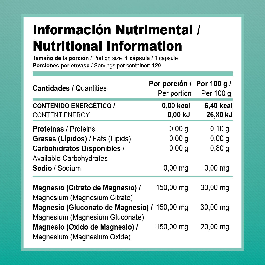 MEZCLA DE MAGNESIO | ZENNATURA MAGNESIUM BLEND 500MG
