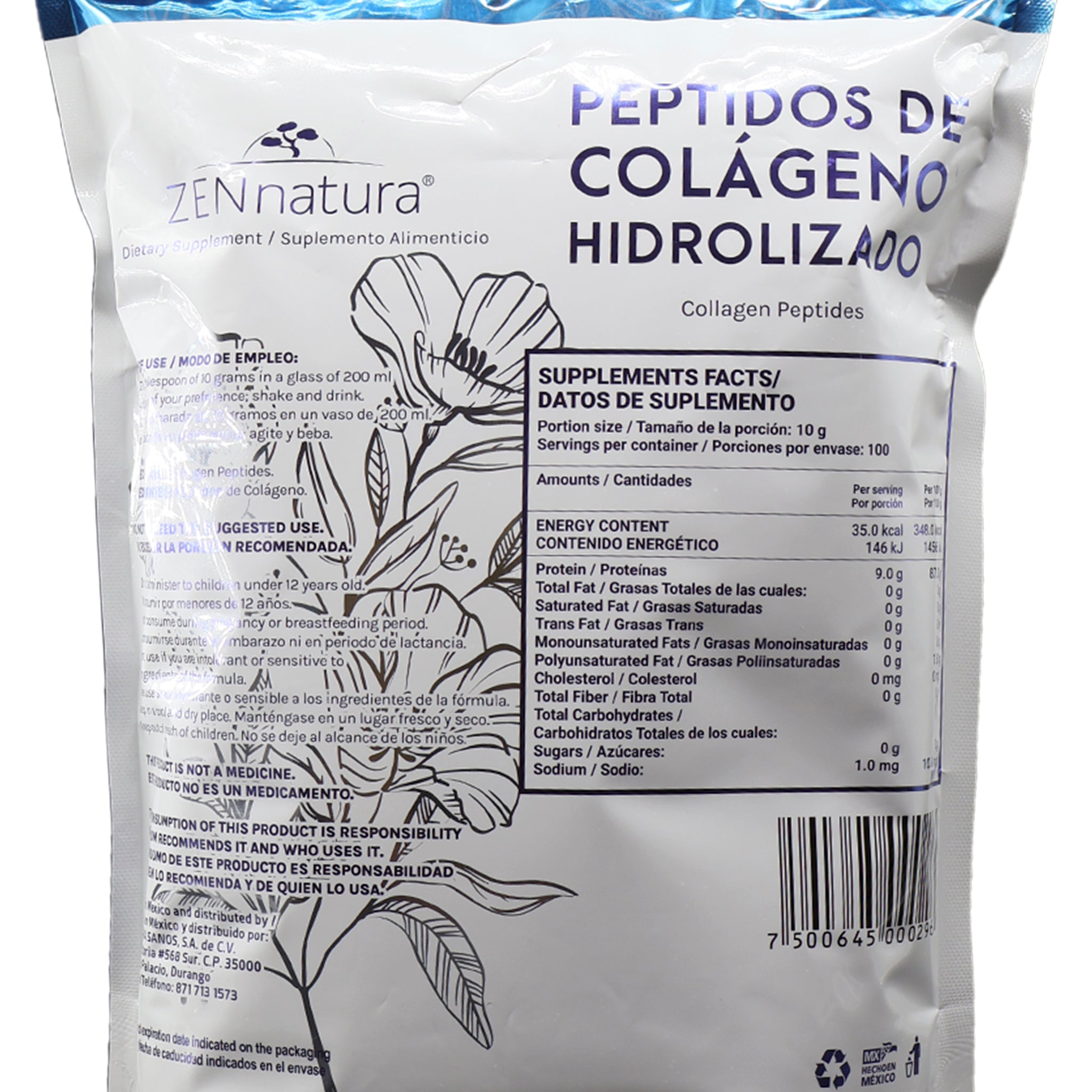 COLAGENO HIDROLIZADO | ZENNATURA PÉPTIDOS