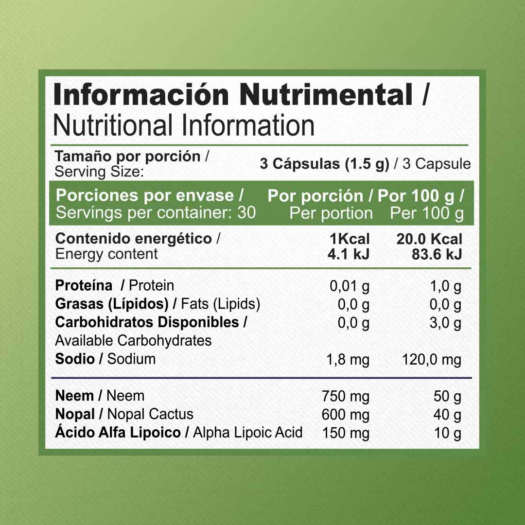 NEEM CON NOPAL | ZENNATURA 500MG